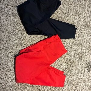 All in Motion Black and Red Leggings